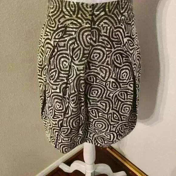 Eva Franco Blk & White Bubble Skirt Sz 8 - Picture 3 of 7